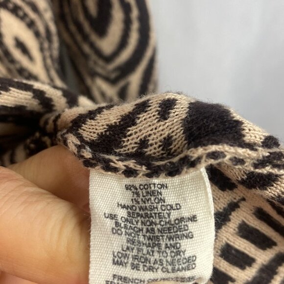 Anthropologie Moth The Eyes Have It Open Abstract Cardigan - Brown - Size Small - Picture 6 of 10